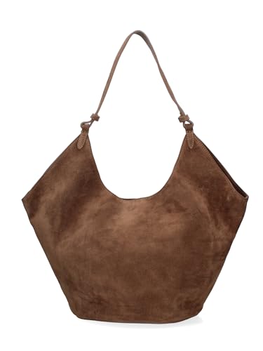 Gave Lux GLX22777623FBG-PARENT Damen-Schultertasche aus echtem Leder Made in Italy 27 x 38 x 21,5 cm, dunkelbraun von Gave Lux