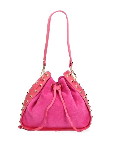 Gave Lux Schultertasche für Damen aus echtem Leder Made in Italy 27 x 23 x 12 cm GLX22897723FBG-PARENT, fuchsia von Gave Lux