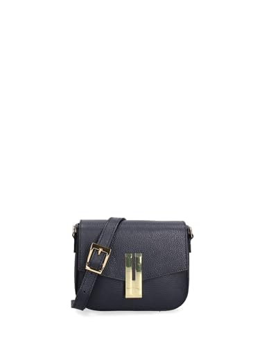 Gave Lux Umhängetasche für Damen aus echtem Leder, hergestellt in Italien, 21 x 13 x 6 cm, dunkelblau, Einheitsgröße von Gave Lux