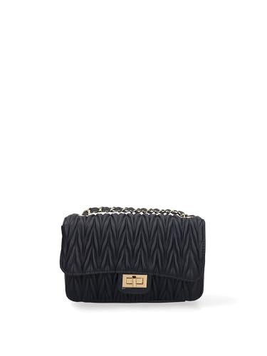 Gave Lux Umhängetasche für Damen aus echtem Leder, hergestellt in Italien, 23 x 14 x 7 cm, Jeansblau, Einheitsgröße von Gave Lux