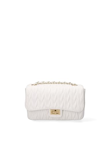 Gave Lux Umhängetasche für Damen aus echtem Leder, hergestellt in Italien, 23 x 14 x 7 cm, Weiß, Einheitsgröße von Gave Lux