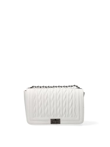 Gave Lux Umhängetasche für Damen aus echtem Leder, hergestellt in Italien, 23 x 14 x 7 cm, Weiß, Einheitsgröße von Gave Lux