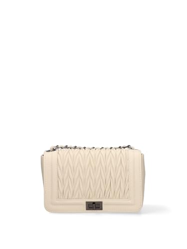 Gave Lux Umhängetasche für Damen aus echtem Leder, hergestellt in Italien, 23 x 14 x 7 cm, beige, Einheitsgröße von Gave Lux