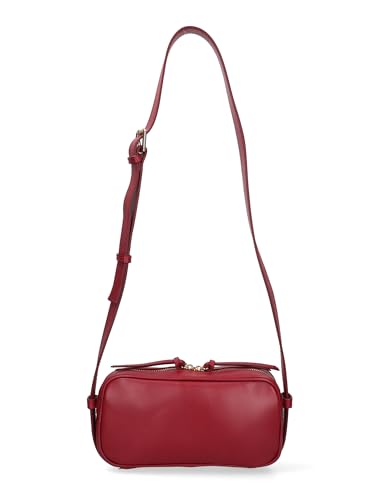 Gave Lux Umhängetasche für Damen aus echtem Leder, hergestellt in Italien, 24 x 11 x 6,5 cm, Dunkelrot, Einheitsgröße von Gave Lux