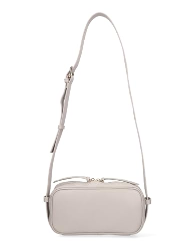 Gave Lux Umhängetasche für Damen aus echtem Leder, hergestellt in Italien, 24 x 11 x 6,5 cm, hellgrau, Einheitsgröße von Gave Lux