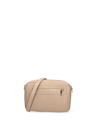 Gave Lux Umhängetasche für Damen aus echtem Leder, hergestellt in Italien, 24 x 16 x 10 cm, Taupe, Einheitsgröße von Gave Lux