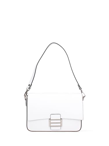 Gave Lux Umhängetasche für Damen aus echtem Leder, hergestellt in Italien, 25 x 17 x 7 cm, Weiß, Einheitsgröße von Gave Lux