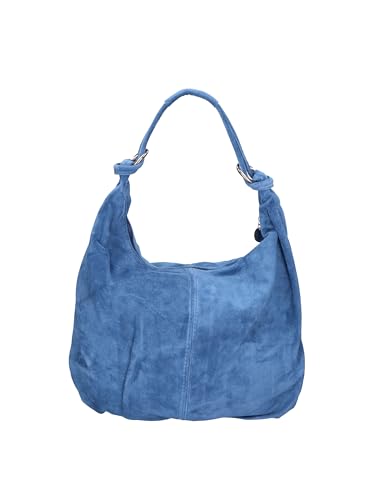 Gave Lux Umhängetasche für Damen. Handwerkliches Produkt. Außenmaterial: Echtes Leder. HERGESTELLT IN ITALIEN. GLX220528023FBG-012_BLU_JEANS. 34x43,5x5 cm von Gave Lux