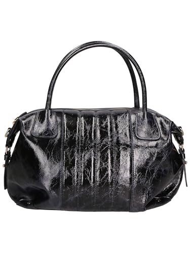 Gave Lux Umhängetasche für Damen. Handwerkliches Produkt. Außenmaterial: Echtes Leder. HERGESTELLT IN ITALIEN. GLX220650823FBG-013_BLU_NAVY. 34x23x13 cm von Gave Lux