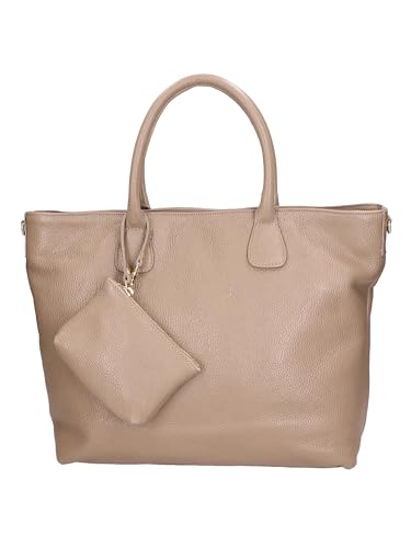 Gave Lux Umhängetasche für Damen. Handwerkliches Produkt. Außenmaterial: Echtes Leder. HERGESTELLT IN ITALIEN. GLX220652123FBG-D40_TAUPE. 43x33x9 cm von Gave Lux