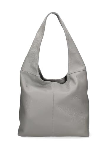Gave Lux Umhängetasche für Damen. Handwerkliches Produkt. Außenmaterial: Echtes Leder. HERGESTELLT IN ITALIEN. GLX220702923FBG-D16_GREY. 39x55x13 cm von Gave Lux