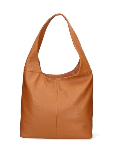 Gave Lux Umhängetasche für Damen. Handwerkliches Produkt. Außenmaterial: Echtes Leder. HERGESTELLT IN ITALIEN. GLX220702923FBG-D44_CUOIO. 39x55x13 cm von Gave Lux