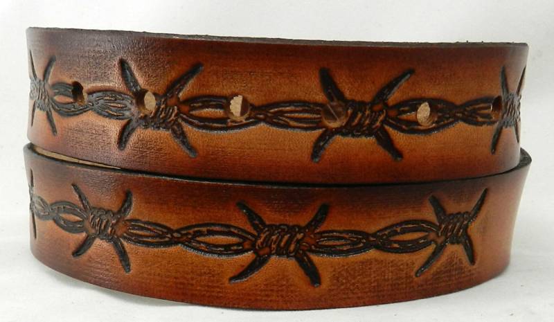 Namensgürtel Des Kindes, Barb Wire von GavereLeather