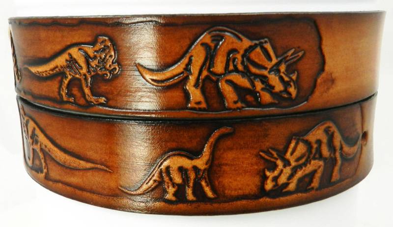 Namensgürtel Des Kindes, Dinosaurier von GavereLeather