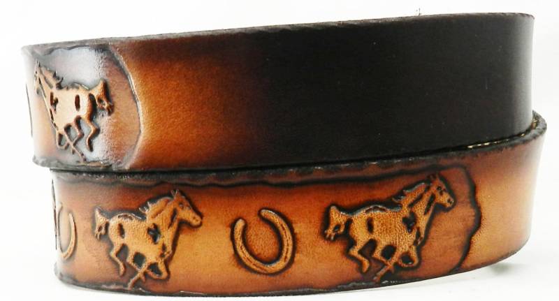 Namensgürtel Für Kinder, Hufeisen von GavereLeather