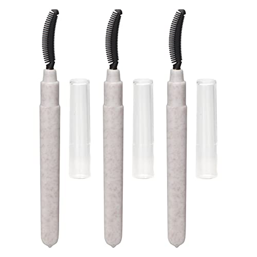 3 Stück Wimpernkamm, Wimpernbürste Separator Mascara-Bürste Wimpern Silikon Wimpern Mascara-Bürsten Zauberstab Tragbare Trennung Weiß von Gavigain