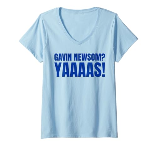 Damen Unterstützen Sie die US-Wahl von Gavin Newsom '28 für Unterstützer Lustig T-Shirt mit V-Ausschnitt Damen Unterstützen Sie die US-Wahl von Gavin Newsom '28 für Unterstützer Lustig T-Shirt mit V-Ausschnitt von Gavin Newsom For President 2028 Gifts & Tees