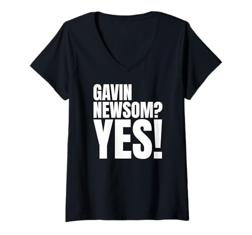 Damen Unterstützen Sie die US-Wahl von Gavin Newsom '28 für Unterstützer Lustig T-Shirt mit V-Ausschnitt Damen Unterstützen Sie die US-Wahl von Gavin Newsom '28 für Unterstützer Lustig T-Shirt mit V-Ausschnitt von Gavin Newsom For President 2028 Gifts & Tees
