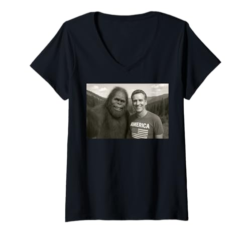 Damen Bigfoot und Gavin Newsom Funny T-Shirt mit V-Ausschnitt Damen Bigfoot und Gavin Newsom Funny T-Shirt mit V-Ausschnitt von Gavin Newsom Tees & Gifts