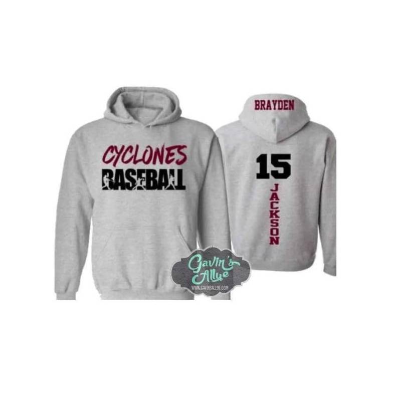 Baseball Hoodies | Baseball-Shirts Passen Sie Mit Ihrem Team & Farben Erwachsenen - Oder Jugendgrößen von GavinsAllye