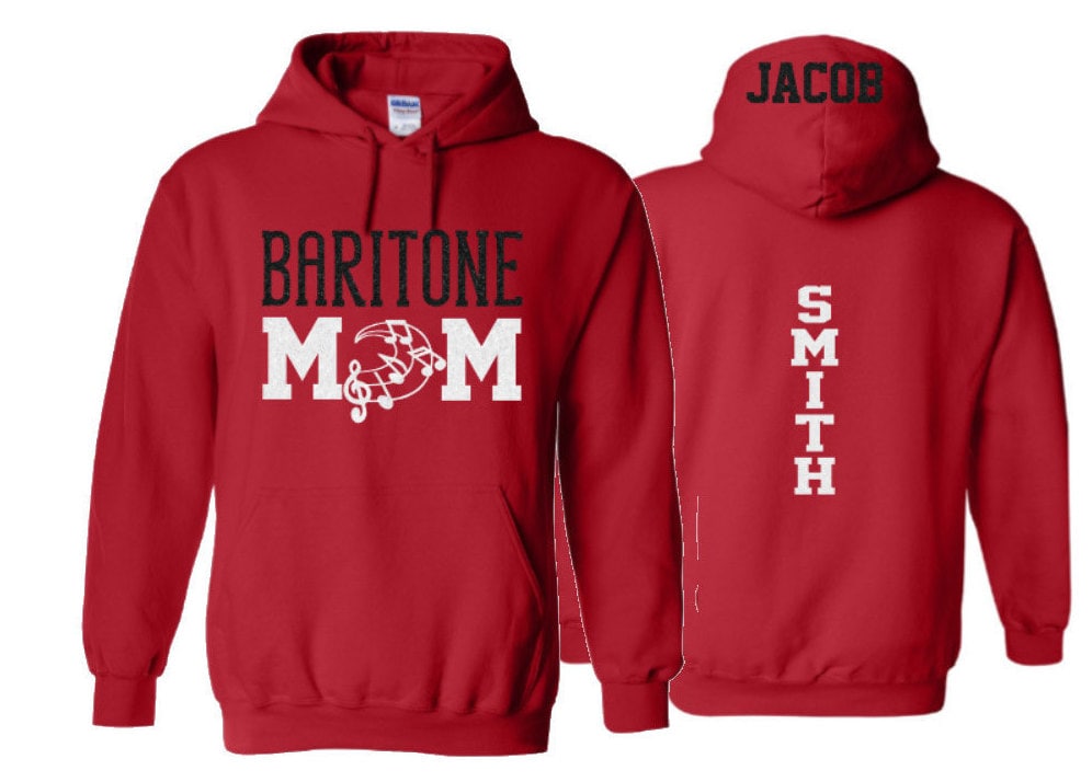 Glitter Bariton Mom Hoodie | Band T-Shirts Passen Sie Mit Ihren Farben von GavinsAllye