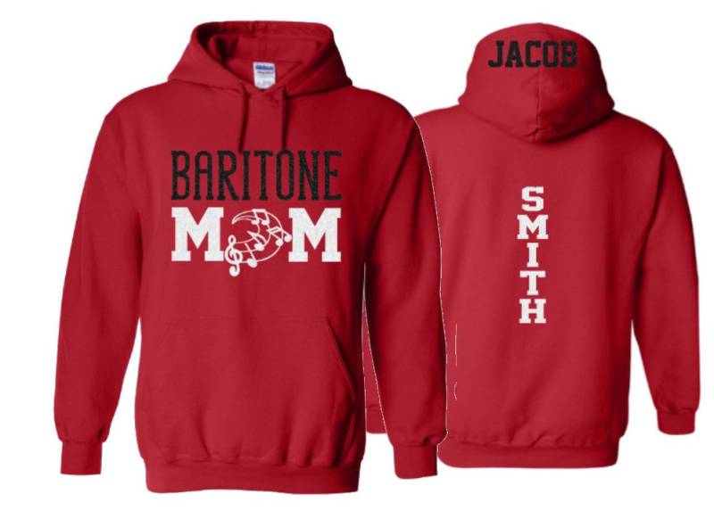 Glitter Bariton Mom Hoodie | Band T-Shirts Passen Sie Mit Ihren Farben von GavinsAllye