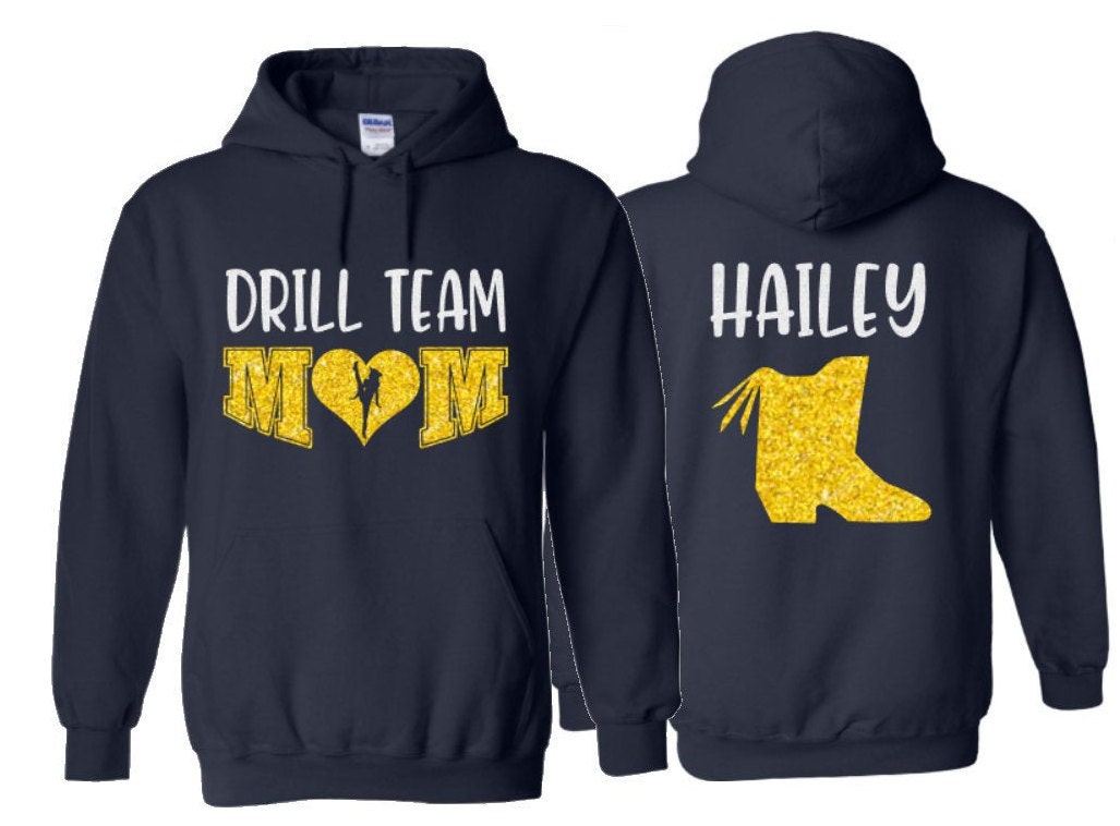 Glitter Drill Team Hoodie | Bohrer-Team-Hoodie Hallo-stepper Mom Hoodies Bohren Sie Spirit Wear Farben Anpassen von GavinsAllye
