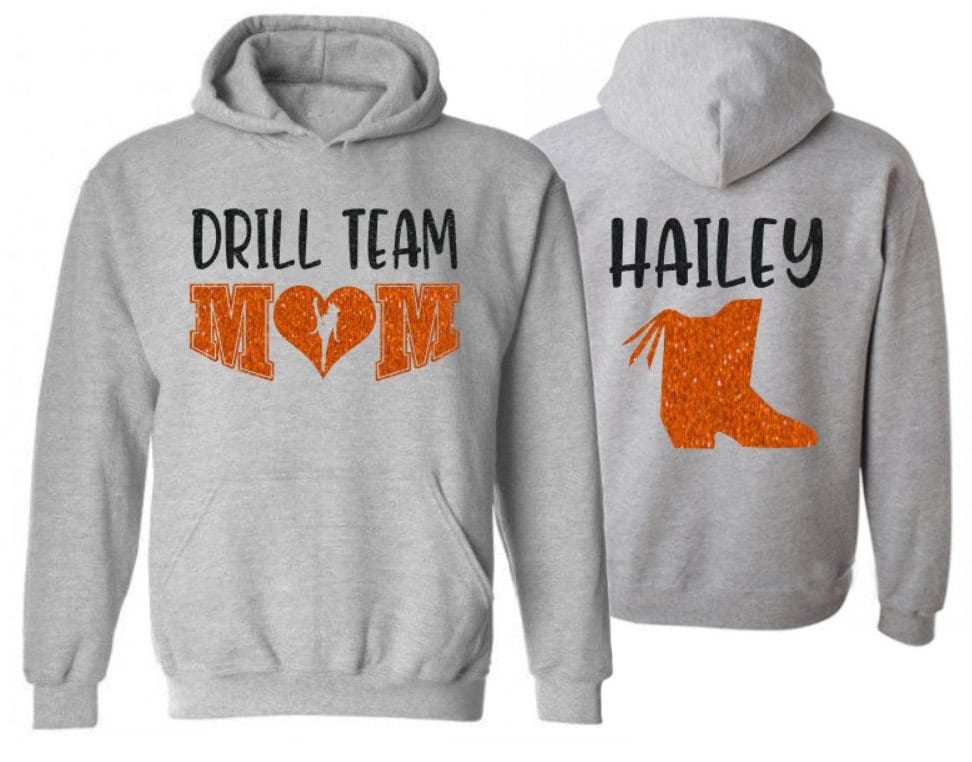 Glitter Drill Team Hoodie | Bohrer-Team-Hoodie Hallo-stepper Mom Hoodies Bohren Sie Spirit Wear Farben Anpassen von GavinsAllye