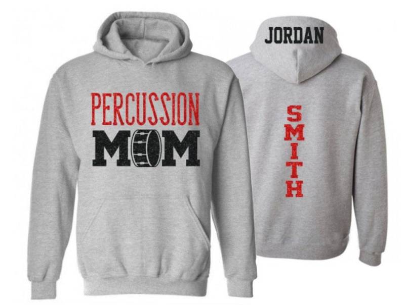 Glitter Percussion Mom Hoodie | Band T-Shirts Passen Sie Mit Ihren Farben von GavinsAllye