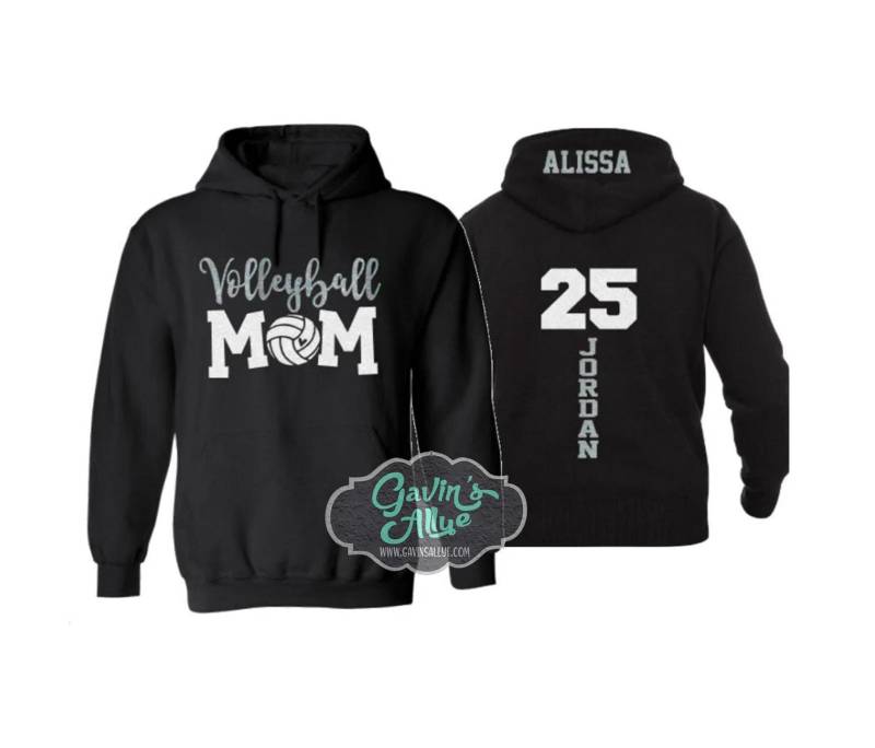 Glitzer Beachvolleyball Mom Hoodie | Hoodies Korbball Bling Beachvolleyball-Geist Tragen Farben Anpassen von GavinsAllye
