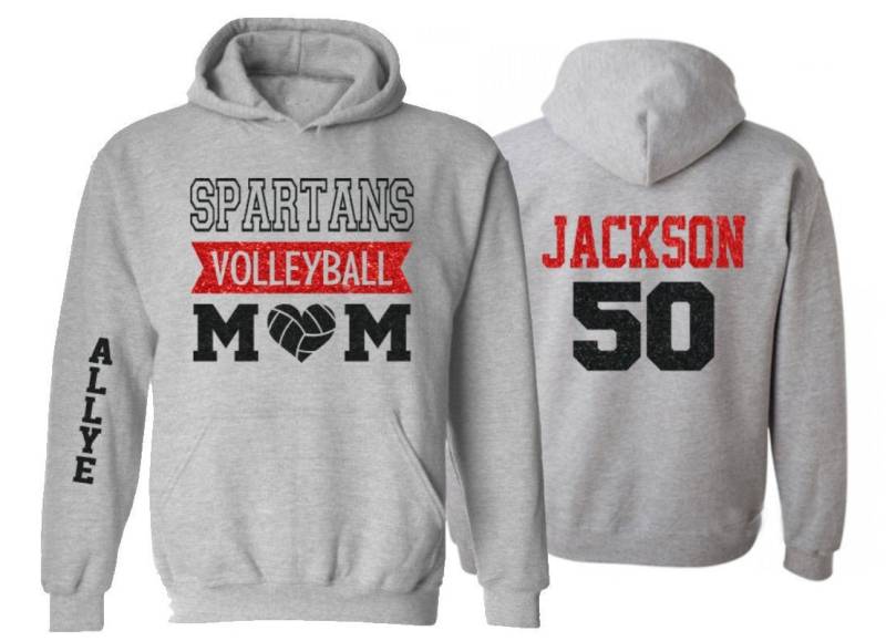 Glitzer Beachvolleyball Mom Hoodie | Hoodies Korbball Bling Beachvolleyball-Geist Tragen Farben Anpassen von GavinsAllye