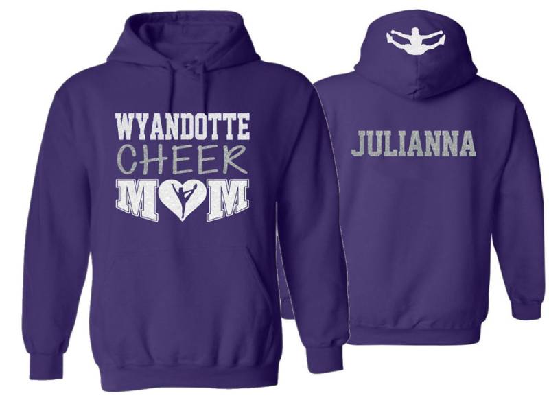 Glitzer Cheer Hoodie | Glitter Mom Personalisiere Sie Mit Deinem Team & Deinen Farben von GavinsAllye