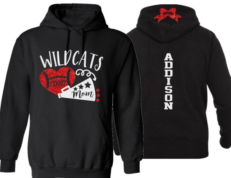 Glitzer Cheer Hoodie | Glitter Mom Personalisiere Sie Mit Deinem Team & Deinen Farben von GavinsAllye