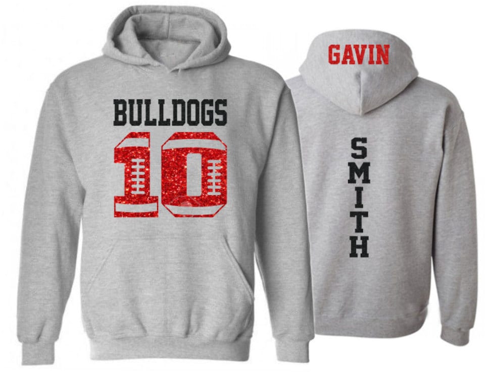 Glitzer Fußball Hoodie | Mama Passen Sie Mit Ihrem Team & Farben Erwachsenen - Oder Jugendgrößen von GavinsAllye