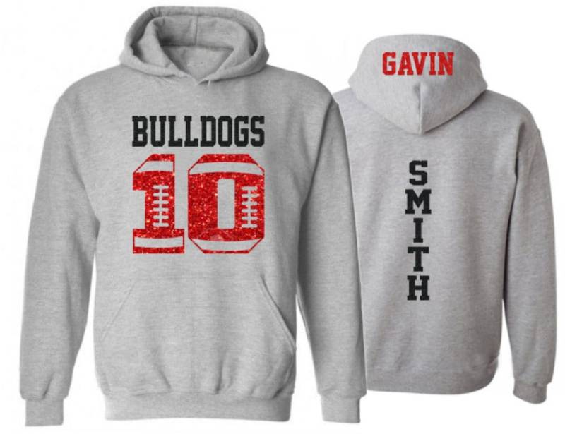 Glitzer Fußball Hoodie | Mama Passen Sie Mit Ihrem Team & Farben Erwachsenen - Oder Jugendgrößen von GavinsAllye