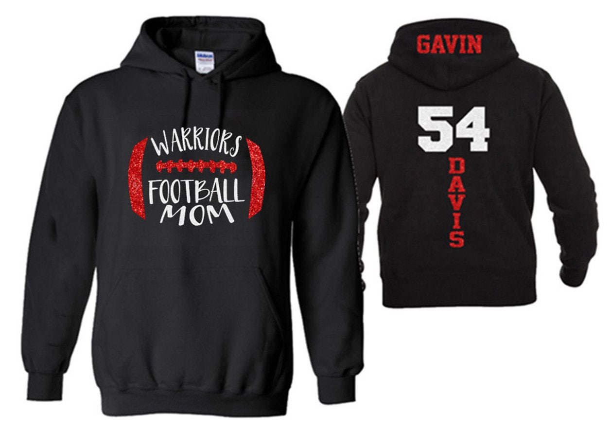 Glitzer Fußball Hoodie | Mama Personalisiere Sie Mit Deinem Team & Deinen Farben von GavinsAllye