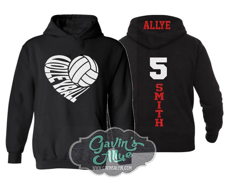 Glitzer-Volleyball-Hoodie | Beachvolleyball Hoodies Mama Pullover Beachvolleyball-Sweatshirt Erwachsene Oder Jugendliche von GavinsAllye
