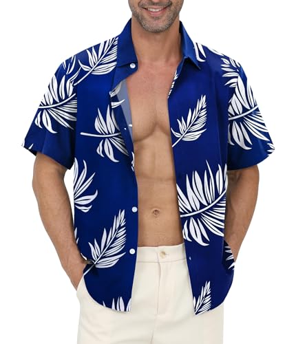 Hawaiian Shirt for Men - Men's Hawaiian Button down Shirts Floral Shirts Printed Casual Short Sleeves von Gavliuu