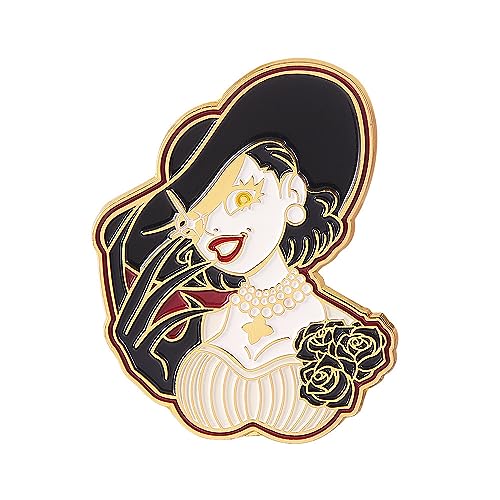 Resident-Evils8 Motten Lady Dimitrescu Brosche Pin Regenschirm Logo Badge Cosplay Kollektion Dekoration, 48mm, Metall von Gaweco