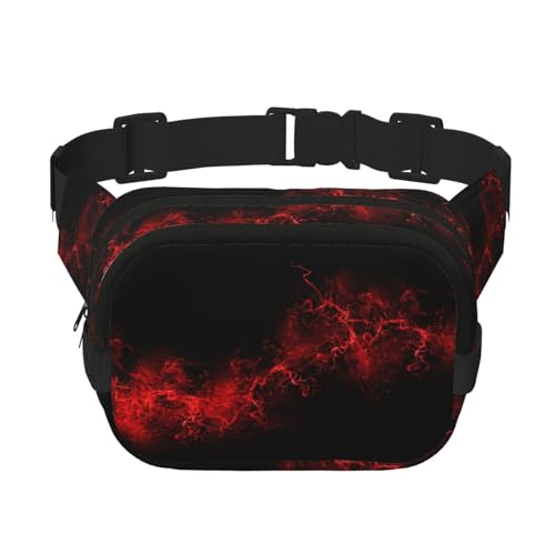 Explosion Burst Große Bauchtasche für Damen, niedlich, Cross-Body-Bauchtasche, modische Bauchtasche, Rot / Schwarz, Schwarz, Einheitsgröße von GaxfjRu