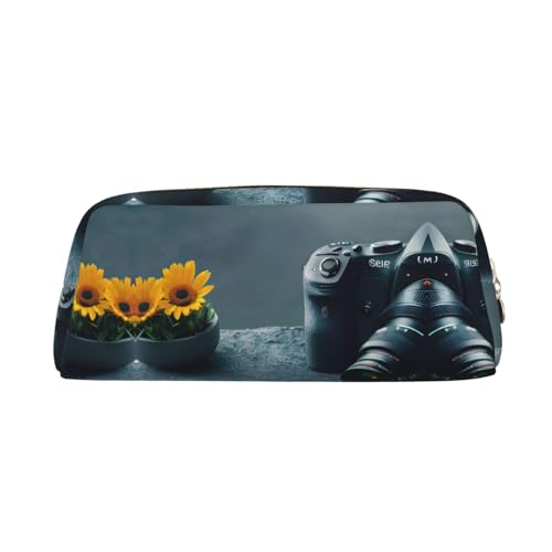 GaxfjRu 3D Graphics Universum Space Leder dreidimensionales tragbares Stifteetui mit PVC-gefüttertem Polyester-Make-up-Tasche, Münzgeldbörse, spezielles Federmäppchen von GaxfjRu