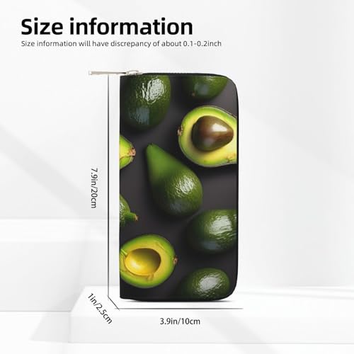 GaxfjRu Avocado Fruit Pattern Print Small Leather Wallet for Women Ladies Credit Card Holder Women Pocket Purse von GaxfjRu