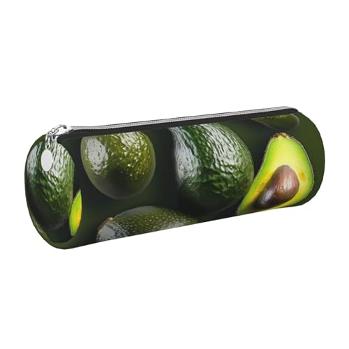 GaxfjRu Avocado Fruit Runde Federmäppchen Kunstleder - Aufbewahrung für Stifte, Bleistifte, Marker, Kleinigkeiten Metall Reißverschluss mit Leder, silber, Einheitsgröße, Kartenhalter GaxfjRu Avocado Fruit Runde Federmäppchen Kunstleder - Aufbewahrung für Stifte, Bleistifte, Marker, Kleinigkeiten Metall Reißverschluss mit Leder, silber, Einheitsgröße, Kartenhalter von GaxfjRu