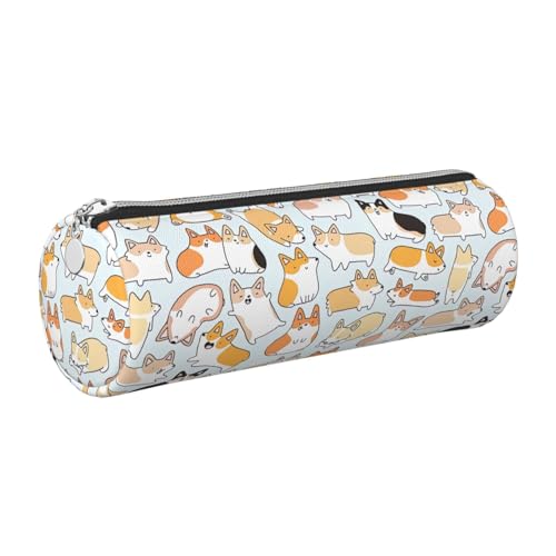 GaxfjRu Etui für Füllfederhalter, Leder, mit Reißverschluss, weich, genarbt von GaxfjRu