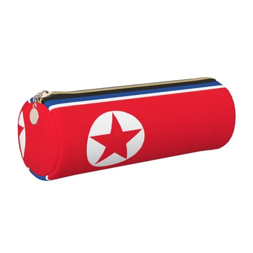 GaxfjRu Etui mit koreanischer Flagge, Leder, mit Reißverschluss, für Füllfederhalter und Kugelschreiber, weich, genarbt von GaxfjRu