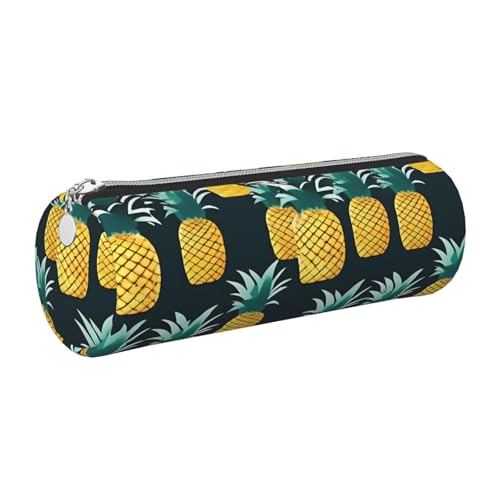GaxfjRu Federmäppchen Ananas rund Kunstleder - Aufbewahrung für Stifte, Bleistifte, Marker, Kleinigkeiten Metall Reißverschluss mit Leder, silber, Einheitsgröße, Kartenhalter GaxfjRu Federmäppchen Ananas rund Kunstleder - Aufbewahrung für Stifte, Bleistifte, Marker, Kleinigkeiten Metall Reißverschluss mit Leder, silber, Einheitsgröße, Kartenhalter von GaxfjRu