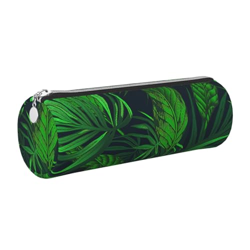 GaxfjRu Federmäppchen für Füllfederhalter und Bleistifte, Leder, mit Reißverschluss, Grün von GaxfjRu