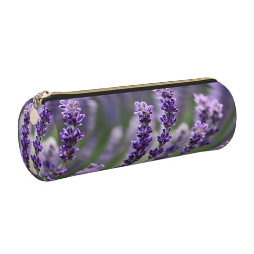 GaxfjRu Federmäppchen für Füllfederhalter und Bleistifte, Leder, mit Reißverschluss, Violett / Lavendel von GaxfjRu