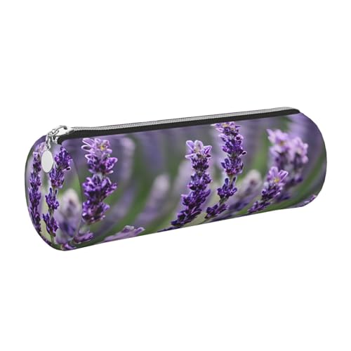 GaxfjRu Federmäppchen für Füllfederhalter und Bleistifte, Leder, mit Reißverschluss, Violett / Lavendel von GaxfjRu