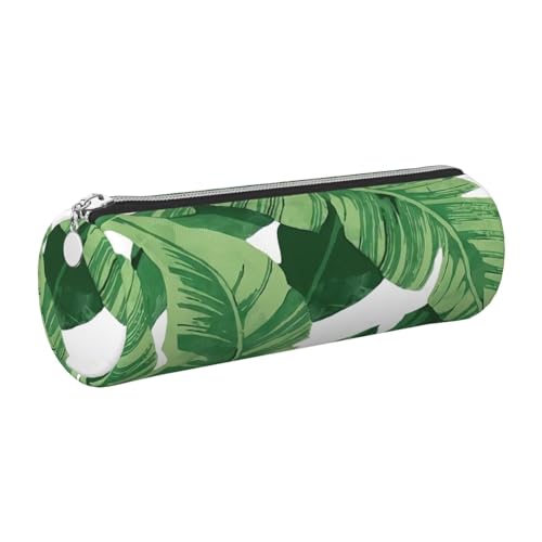 GaxfjRu Federmäppchen für Füllfederhalter und Bleistifte, Leder, mit Reißverschluss, weich, Grün von GaxfjRu